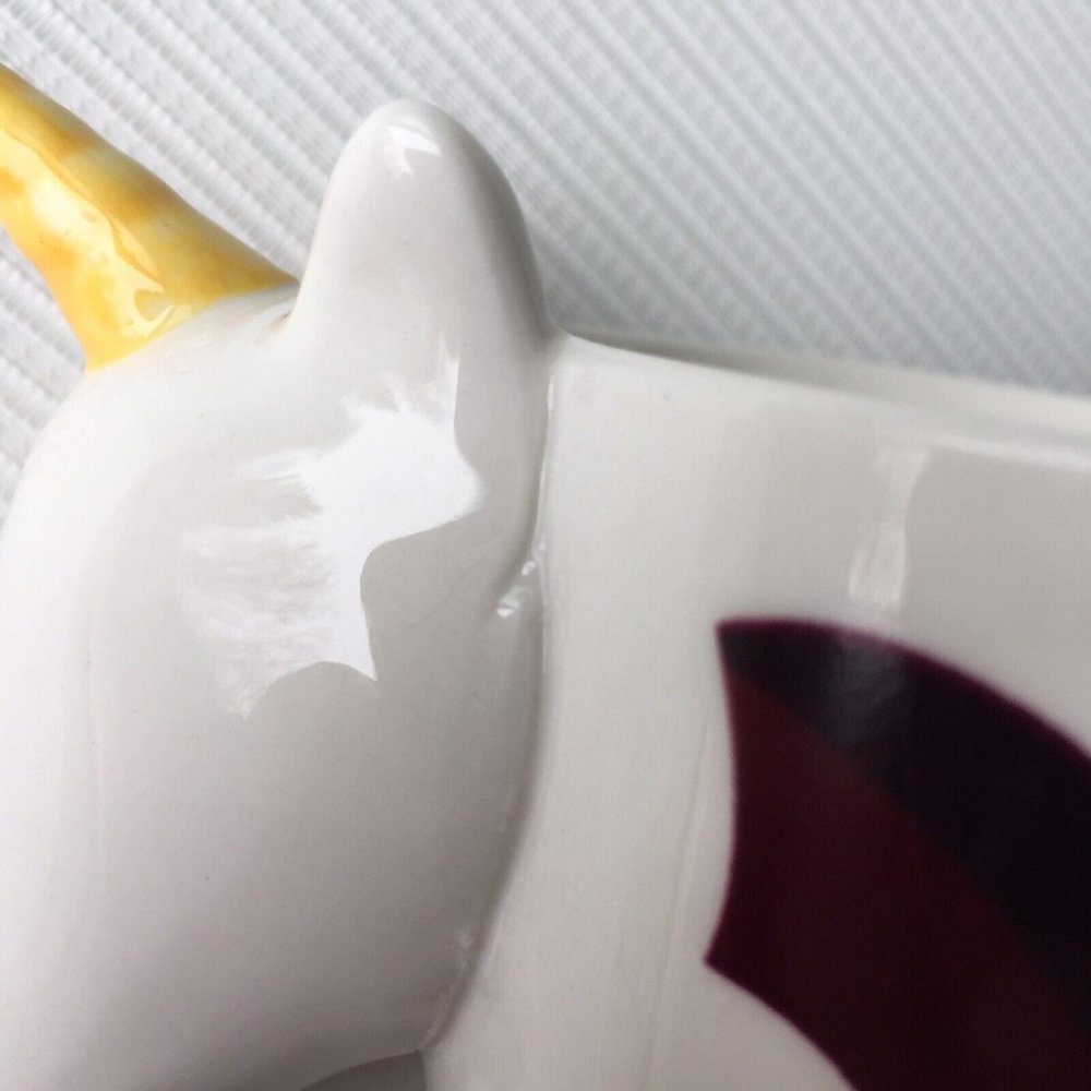 Unicorn Horse Head Coffee Mug Tea Cup White Purple Ceramic w Horn Fantasy Magic - Picture 9 of 12